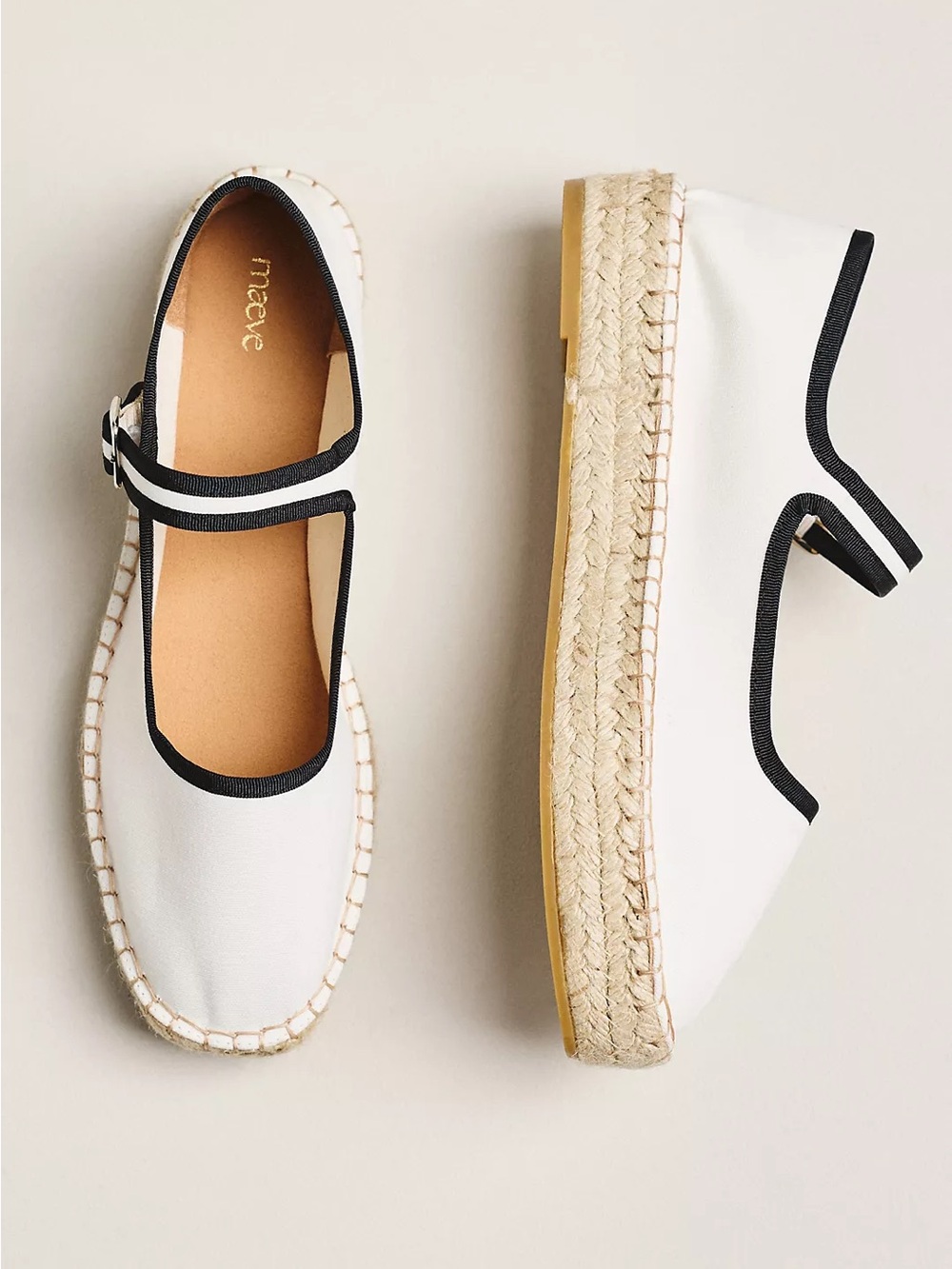 Maeve Anthropologie Mary Jane Espadrille Flats Size 41